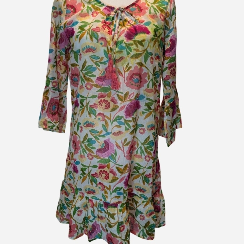 Vibrant Floral Mini Dress - Picture 9 of 15
